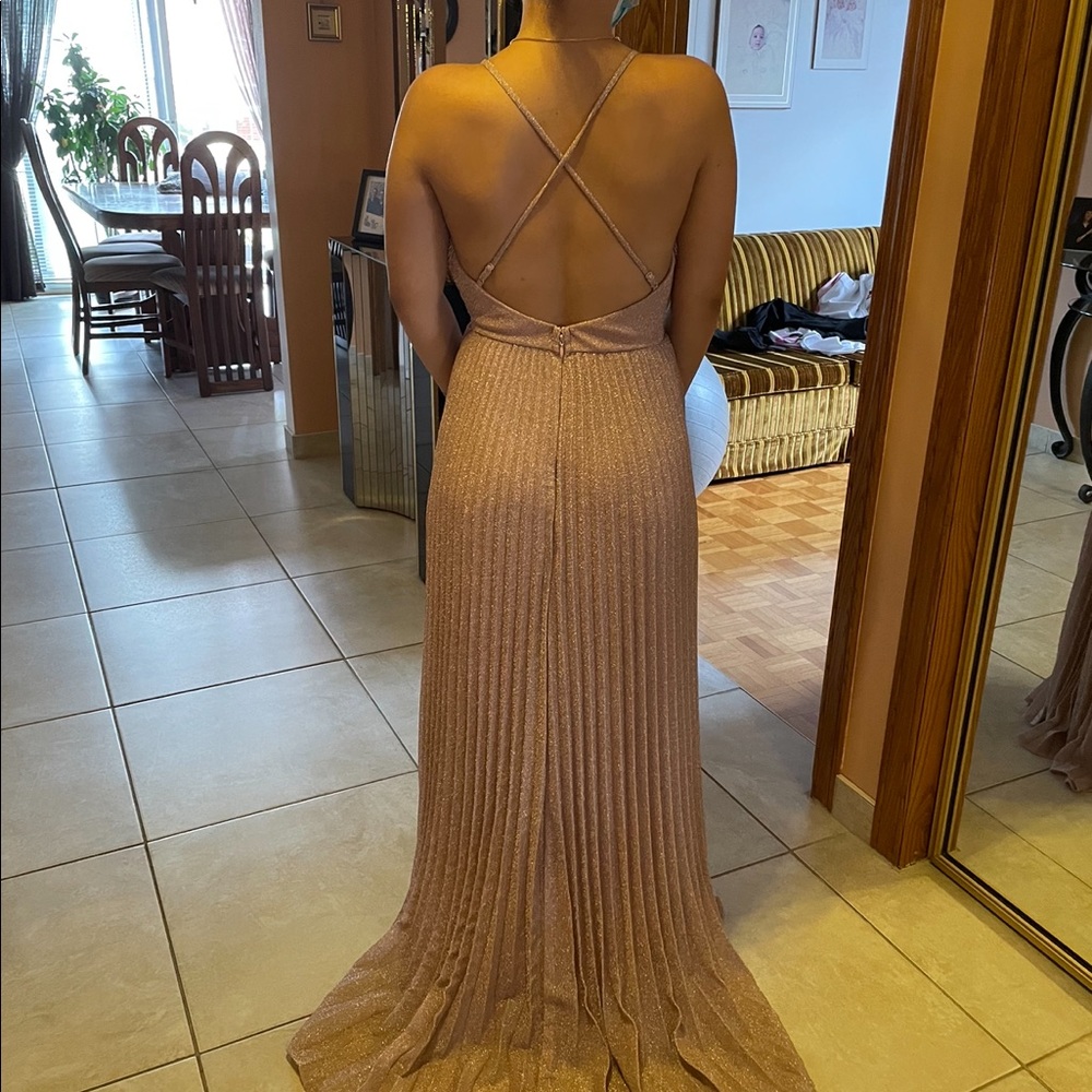 Sparkly lilac pink gown